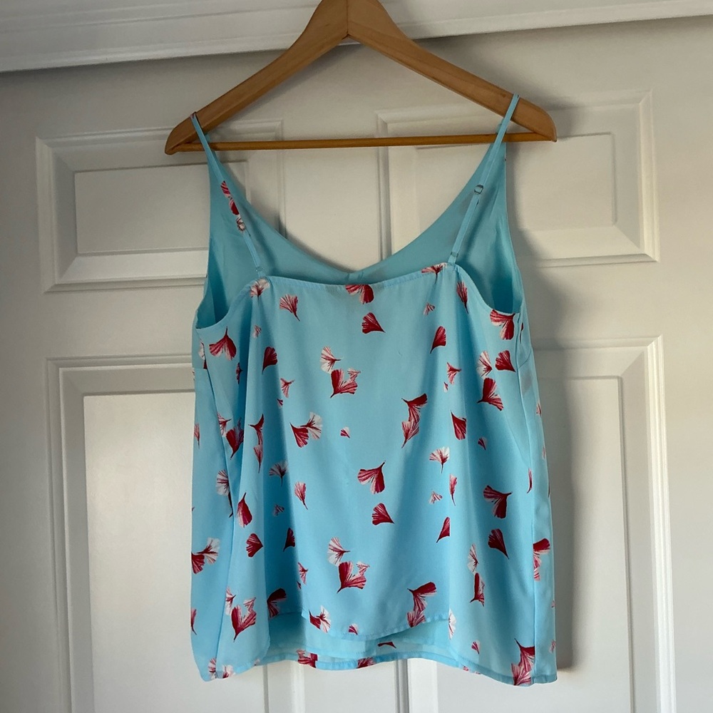 Banana Republic Blue Floral Tank Cami Top M - Picture 2 of 8